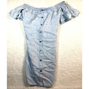 PLEASE BRAND Made in‎ Italy Top Blouse Blue Sash Tie Buttons Medium